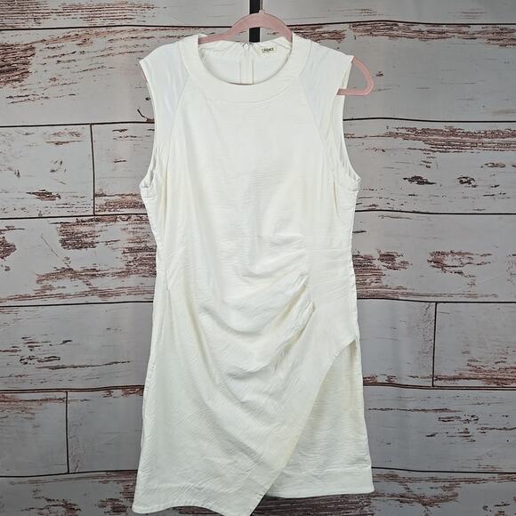 L'Agence Ruched Dress Cream Off-White Size 10 - Picture 1 of 7